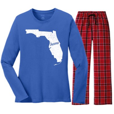 Florida Home State Women's Long Sleeve Flannel Pajama Set 