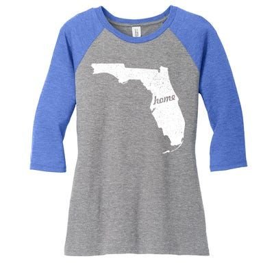 Florida Home State Women's Tri-Blend 3/4-Sleeve Raglan Shirt