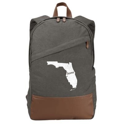 Florida Home State Cotton Canvas Backpack