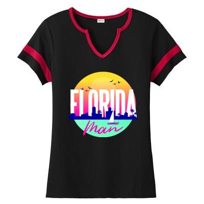 Florida Man Ladies Halftime Notch Neck Tee