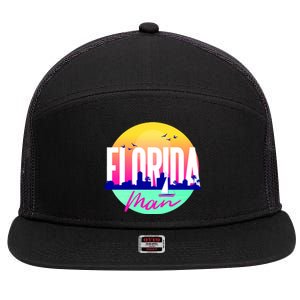 Florida Man 7 Panel Mesh Trucker Snapback Hat