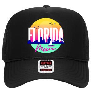 Florida Man High Crown Mesh Back Trucker Hat