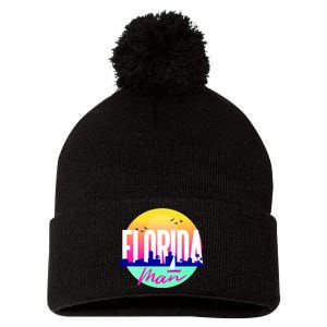 Florida Man Pom Pom 12in Knit Beanie