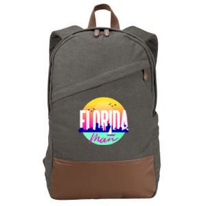 Florida Man Cotton Canvas Backpack