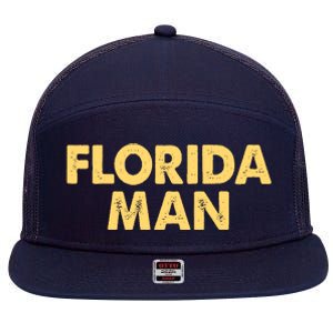 Florida Man Meme 7 Panel Mesh Trucker Snapback Hat