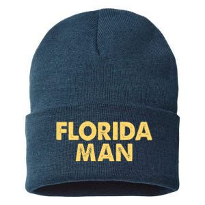 Florida Man Meme Sustainable Knit Beanie