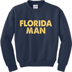 Florida Man Meme Kids Sweatshirt