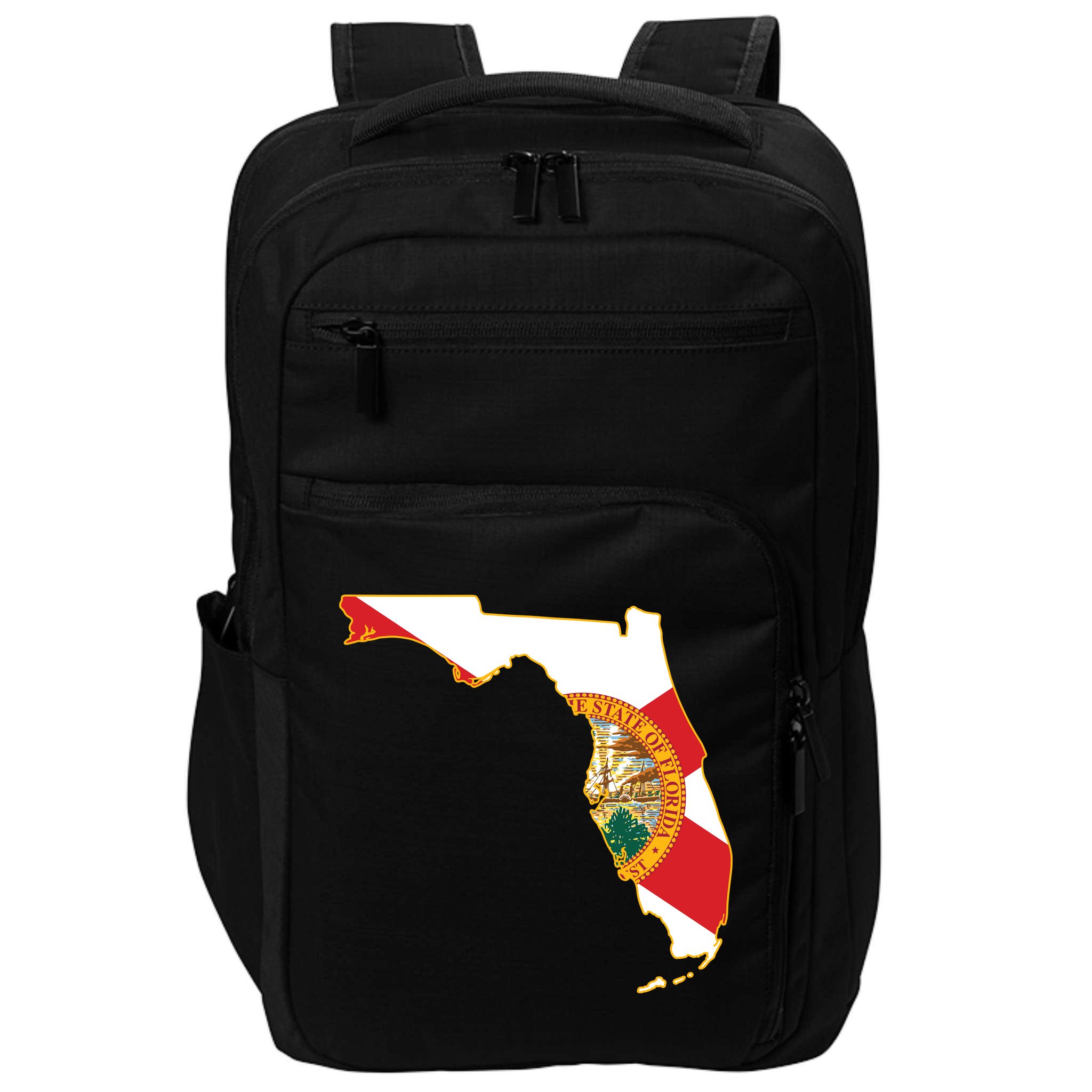 Florida Map State Flag Impact Tech Backpack