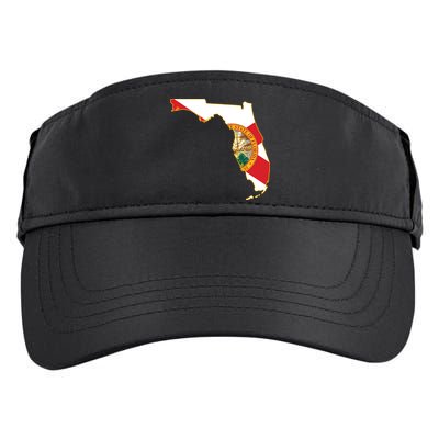 Florida Map State Flag Adult Drive Performance Visor