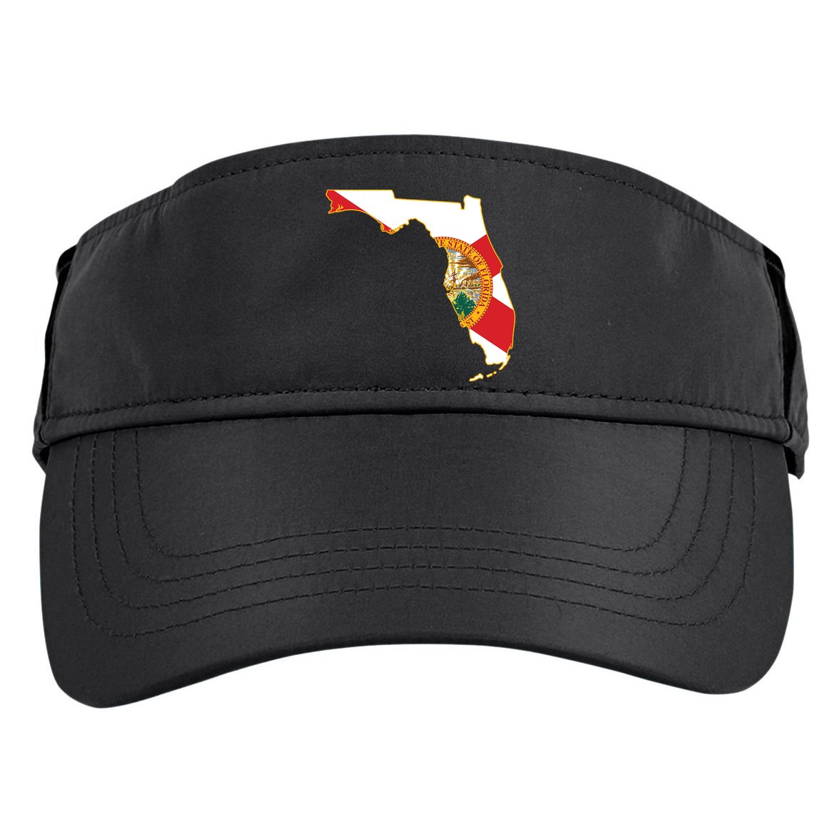 Florida Map State Flag Adult Drive Performance Visor