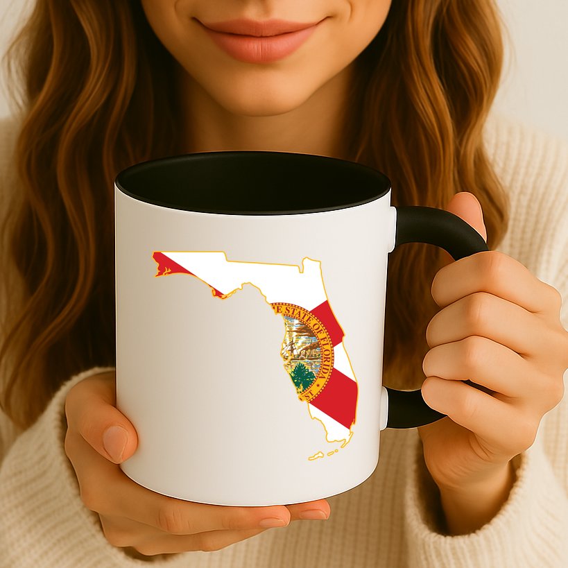 Florida Map State Flag Mug