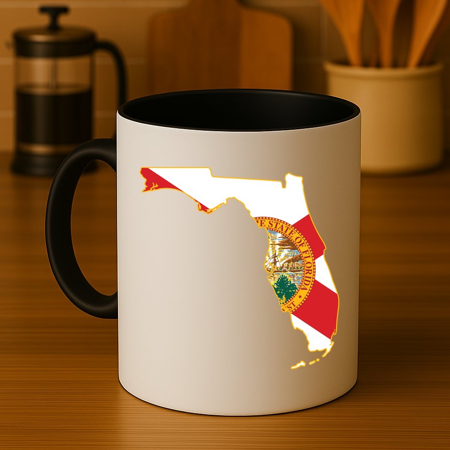 Florida Map State Flag Mug
