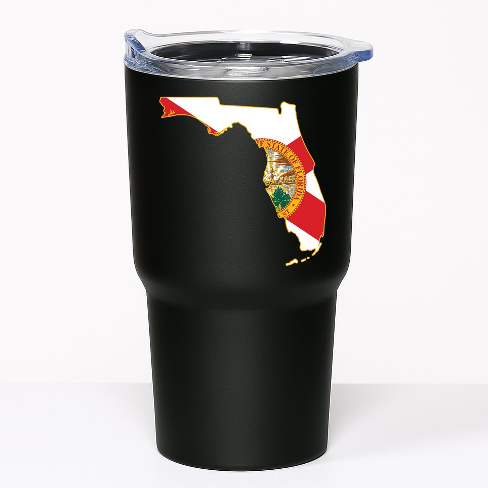 Florida Map State Flag Tumbler