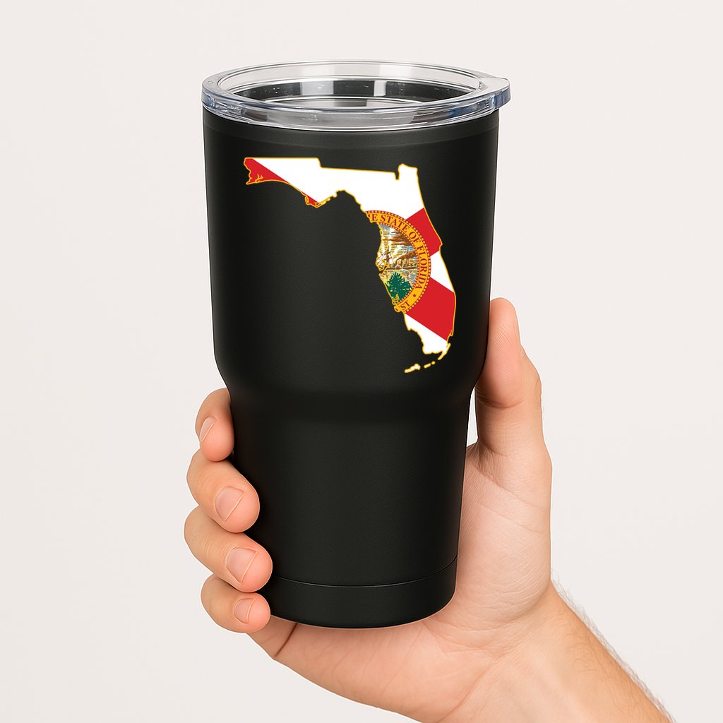 Florida Map State Flag Tumbler