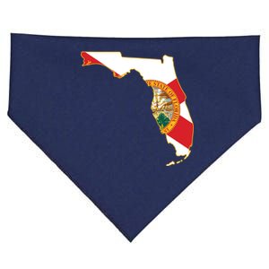 Florida Map State Flag USA-Made Doggie Bandana