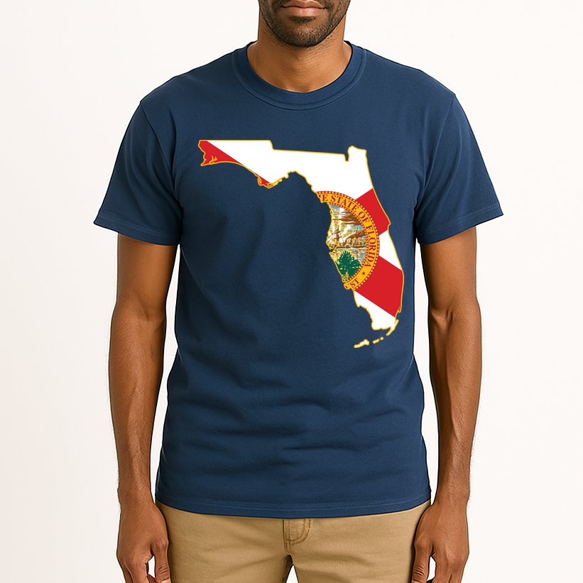 Florida Map State Flag Tall T-Shirt
