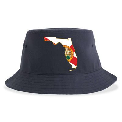 Florida Map State Flag Sustainable Bucket Hat