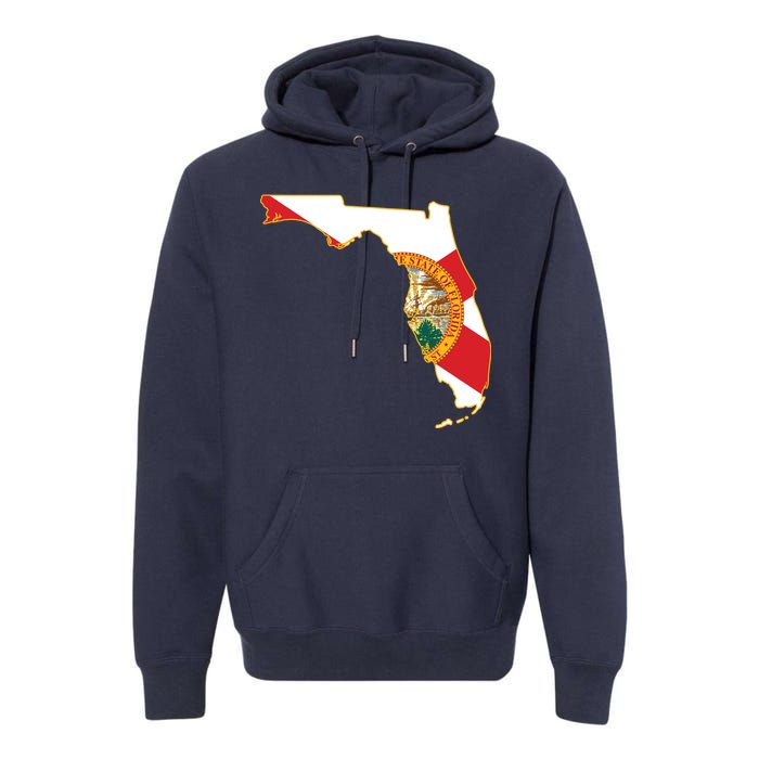 Florida Map State Flag Premium Hoodie