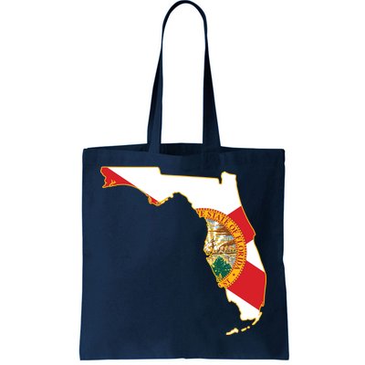 Florida Map State Flag Tote Bag