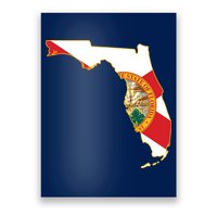 Florida Map State Flag Poster