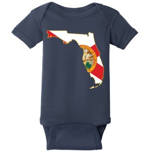 Florida Map State Flag Baby Bodysuit