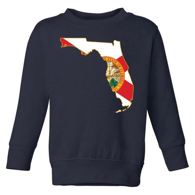 Florida Map State Flag Toddler Sweatshirt