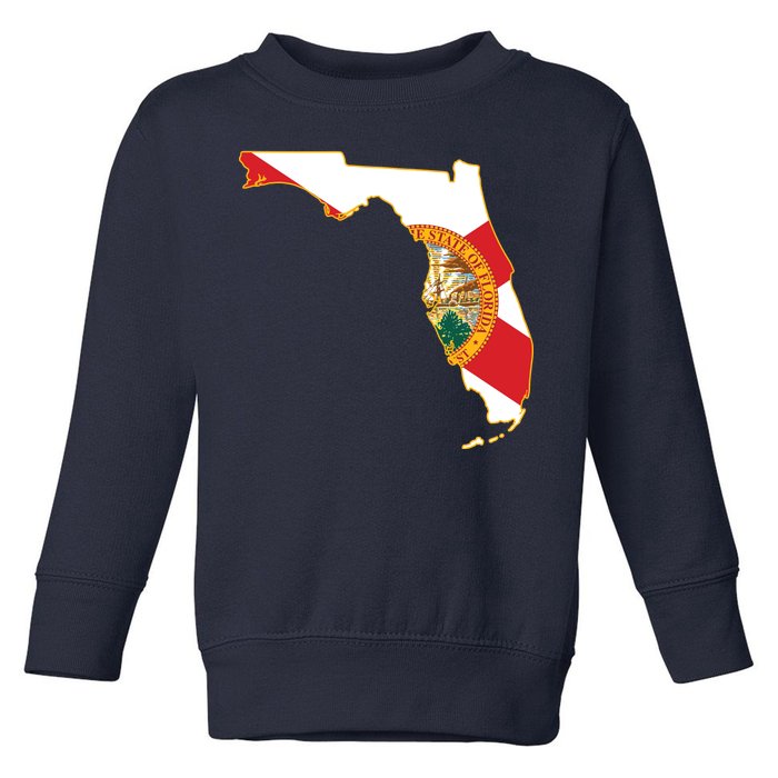 Florida Map State Flag Toddler Sweatshirt