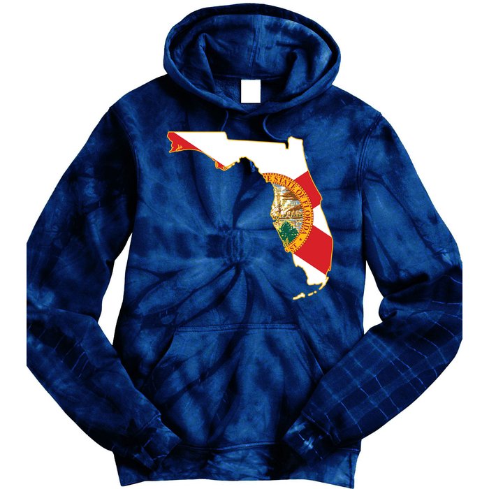 Florida Map State Flag Tie Dye Hoodie