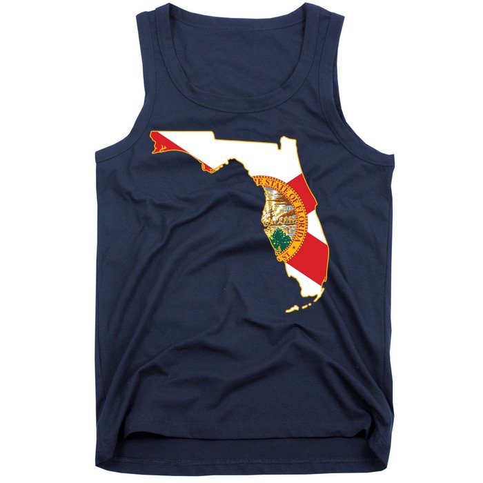 Florida Map State Flag Tank Top