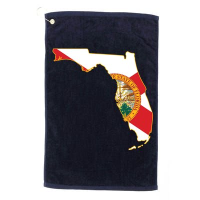 Florida Map State Flag Golf Towel