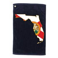 Florida Map State Flag Golf Towel