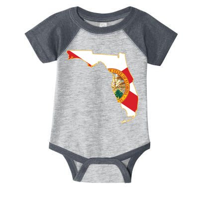 Florida Map State Flag Infant Baby Jersey Bodysuit