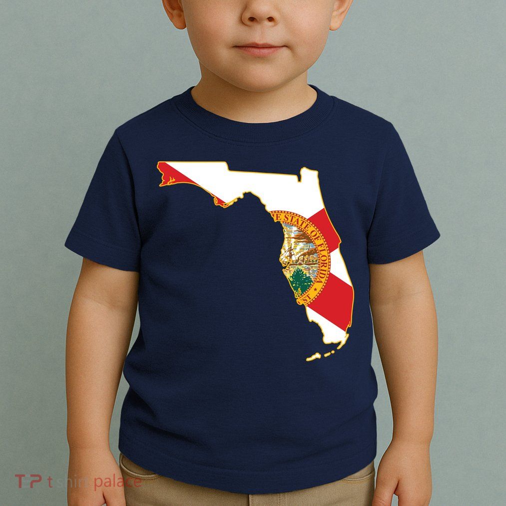 Florida Map State Flag Toddler T-Shirt