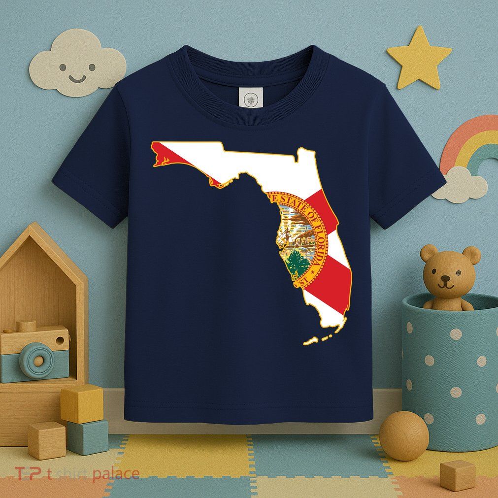 Florida Map State Flag Toddler T-Shirt