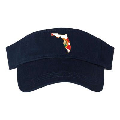 Florida Map State Flag Valucap Bio-Washed Visor