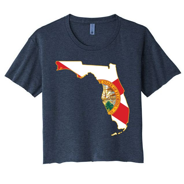 Florida Map State Flag Crop Top