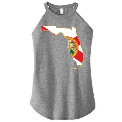 Florida Map State Flag Women's Perfect Tri Rocker Tank