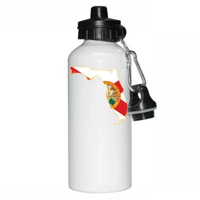 Florida Map State Flag Aluminum Water Bottle