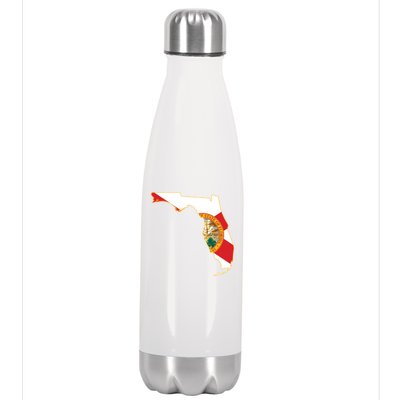 Florida Map State Flag Stainless Steel Insulated Water Bottle