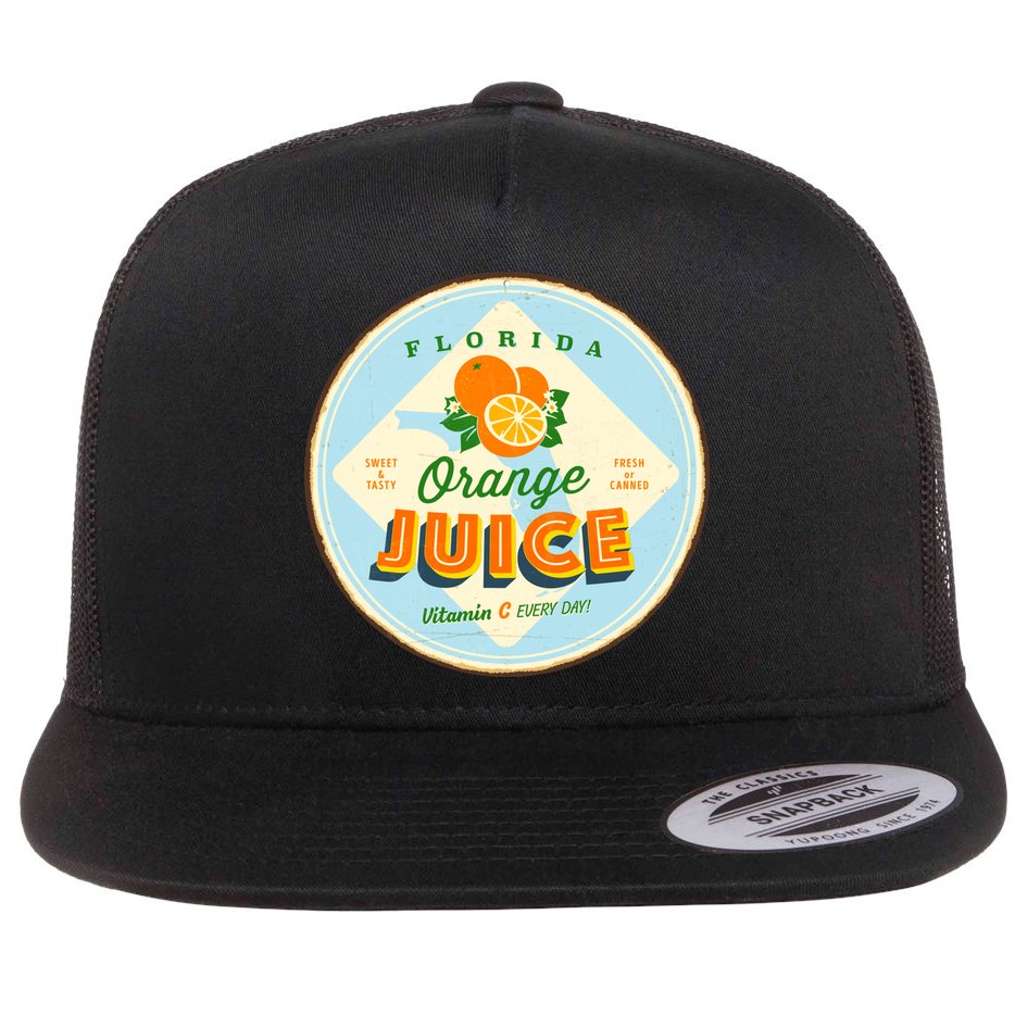 Florida Orange Juice Vitamin C Everyday Flat Bill Trucker Hat