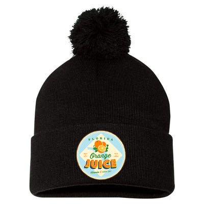 Florida Orange Juice Vitamin C Everyday Pom Pom 12in Knit Beanie