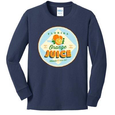 Florida Orange Juice Vitamin C Everyday Kids Long Sleeve Shirt