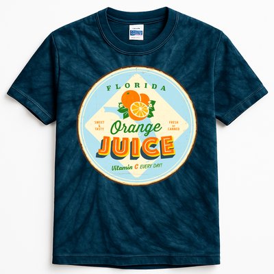 Florida Orange Juice Vitamin C Everyday Kids Tie-Dye T-Shirt