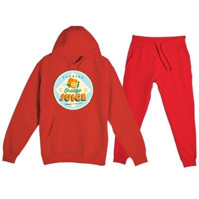 Florida Orange Juice Vitamin C Everyday Premium Hooded Sweatsuit Set