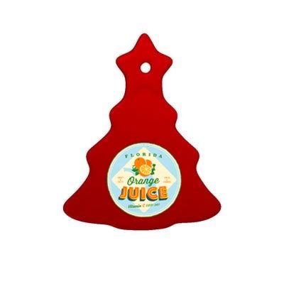 Florida Orange Juice Vitamin C Everyday Ceramic Tree Ornament