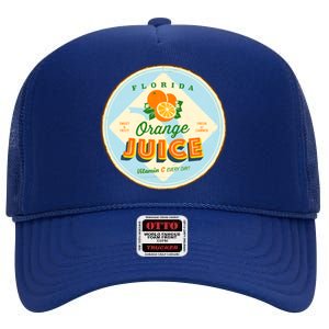 Florida Orange Juice Vitamin C Everyday High Crown Mesh Back Trucker Hat