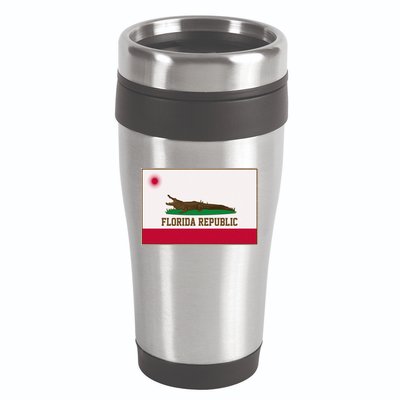 Florida Republic Vintage Alligator Flag 16oz Travel Tumbler