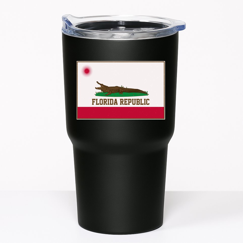 Florida Republic Vintage Alligator Flag Tumbler