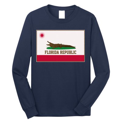Florida Republic Vintage Alligator Flag Long Sleeve Shirt