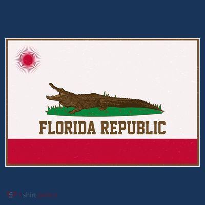 Florida Republic Vintage Alligator Flag T-Shirt